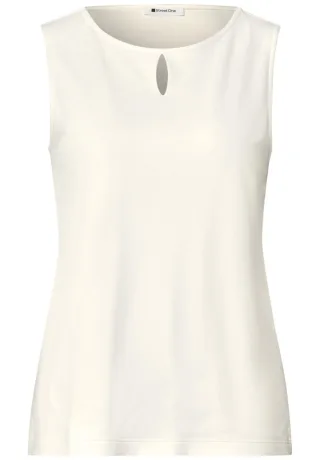 Street One - Top mit Cut-Out weiß - Gr. - 34