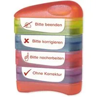 TimeTEX Stempel Siebdruck-Stempel "Perpetuum" 4 in 1, "Bitte beenden"