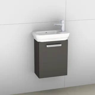 Artiqua 412 Waschtischunterschrank für Softmood T0551, Stahlgrau Metallic, 412-WUT-I37-L-7141-88 412-WUT-I37-L-7141-88