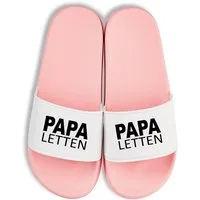 Youth Designz Herren Badelatschen "Papa Letten" Fun-Print lustig Geschenk Statement Badeschuh mit witzigen Aufdruck für Männer Väter Papa