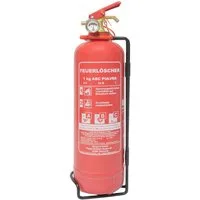 Sensorit Pulver-Feuerlöscher 1kg Feuerlöscher, Autolöscher mit Halterung und Instandhaltungsschild, Pulver, (1-St)