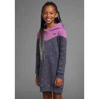 KangaROOS Sweatkleid mit süßem allover Druck, in Colorblocking-Design