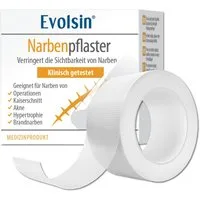 Evolsin Wundpflaster Transparentes Narbenpflaster bei OP & Kaiserschnitt Narben, Diskrete Anwendung, Optimale Anwendung, Atmungsaktives Silikon