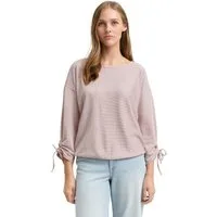 TOM TAILOR Denim 3/4-Arm-Shirt in feiner Rippoptik