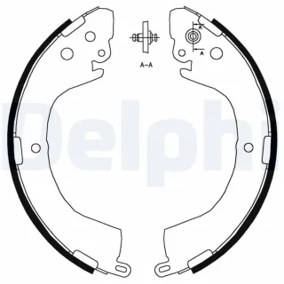 Delphi Bremsbacken hinten Mitsubishi Delica L L200 L400