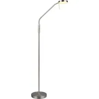 Reality Leuchten LED Stehlampe MORENO, Akku LED Stehleuchte warmweiß bis kaltweiß 2700-4000-6000K, Dimmfunktion, Ein-/Ausschalter, Lesearm, Memoryfunktion, USB-Ladefunktion, LED fest integriert, Farbwechsler, warmweiß - kaltweiß, dimmbar, Lesearm sch