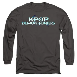 K-Pop Demon Hunters - T-Shirt für Herren/Damen Unisex Langärmlig (Holzkohle)