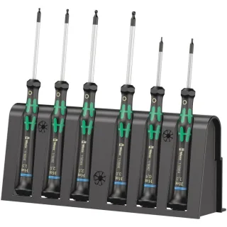 Wera 2052/6 Elektronik-Schraubendrehersatz + Rack, 6-teilig - 05118156001