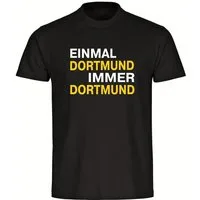 multifanshop T-Shirt Herren Dortmund - Einmal Immer - Männer