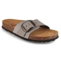 Tuffeln Damen Pantoletten Sandalen Fehmarn für schmale Füße Hausschuh mit gepolstertem Tieffussbett