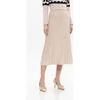 Passioni Faltenrock Midi Plisseerock Strickrock