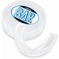 BAY-Sports Zahnschutz Zahnschützer mit Klick Box Kinder transparent Sport Mundschutz, Deutsche Marke, Anpassung im Wasserbad