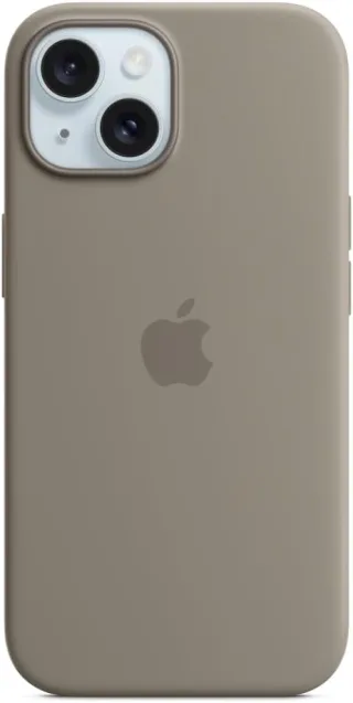 Apple Silikon Case mit MagSafe [für iPhone 15] tonbraun