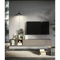 Home affaire Wohnwand Infinity, 2tlg. Breite 194 cm, Höhe variabel, Wohnwand, (Spar-Set, 2-St), (Lowboard hängend, Würfelregal 2er Set)