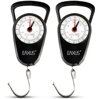 EAXUS Kofferwaage Analoge Kofferwaage / Gepäckwaage bis 35kg, Tragkraft 35 kg, (2-tlg), mit Gepäckhaken und Maßband, keine Batterien notwendig