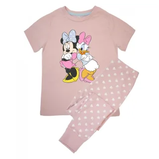 Disney - Schlafanzug mit langer Hose für Mädchen kurzärmlig (Babyrosa)