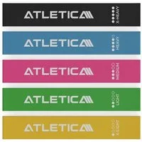 ATLETICA Mini-Widerstandsbänder, Volles Set, 5 Stärken Fitnessband