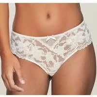 LASCANA Stringpanty aus floraler Spitze in transparenter Optik