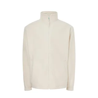 JHK - Fleecejacke Durchgehender Reißverschluss für Herren (Naturweiß)