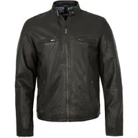 Maddox Lederjacke Harun MADDOX - Herren Lederjacke Lammnappa schwarz
