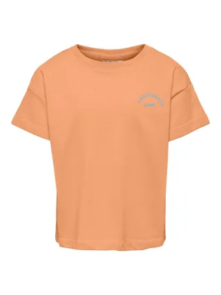 KIDS ONLY - KOGMINDY S/S O-NECK UB SWT orange chiffon - Gr. - 134/140