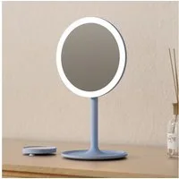 EMKE Kosmetikspiegel Macaron Tischspiegel mit Beleuchtung 3 Lichtfarben Dimmbar, 1X / 3X,90°Drehbar,USB Aufladbarer LED Schminkspiegel für Schminken
