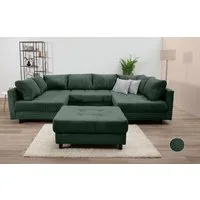 COLLECTION AB Wohnlandschaft Toni U-Form, B: 298 cm, Set: Sofa & Hocker, 3 Zierkissen, Federkern