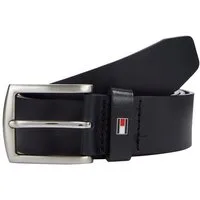 Tommy Hilfiger Ledergürtel DENTON 3,5 cm breit Robuster Ledergürtel mit Flag-Label, silberne Schnalle, verstellbar