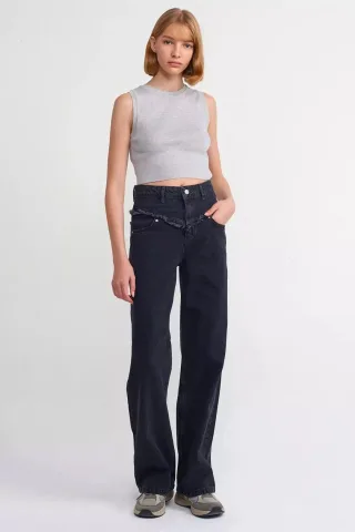 Strick Crewneck Crop Top