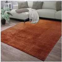 TT Home Teppich Diele, Esszimmer, Flur, Schlafzimmer, Wohnzimmer, Rechteckig, Höhe: 14 mm, Wohnzimmer Kurzflor Einfarbig Modernes Design Waschbar