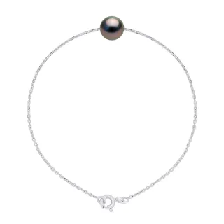 Armband echte Tahiti-Zuchtperle, rund, 8–9 mm