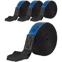 TRUTZHOLM Spanngurt 4x Profi Zurrgurt Gurt Klemmschloss Auto 1-tlg 5m 250 kg SCHWARZ (Set)