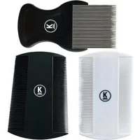 K-Pro Nissenkamm Läuse- und Flohkamm für Mensch & Tier, (Set, 3 tlg., 3er), Haare auskämmen, Haare reinigen, Haare kontrollieren