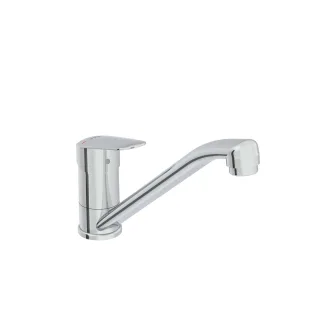 VitrA Flow Round Einhebel-Spültischmischer Höhe 17 cm mit schwenkbarem Auslauf Chrom,A43429EXP A43429EXP
