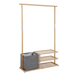 Svita Kleiderstange, Natur, Holz, Bambus, 108.5x150.5x34 cm, Garderobe, Garderobenständer