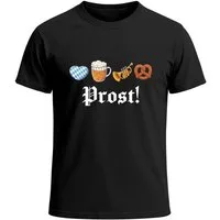 MoonWorks Print-Shirt Herren T-Shirt für das Oktoberfest Prost Bier, Brezel & Bayern mit Print