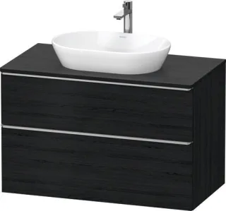 Duravit D-Neo Konsolenwaschtischunterbau wandhängend Eiche Schwarz Matt 1000x550x664 mm - DE49680701 DE4968070160000