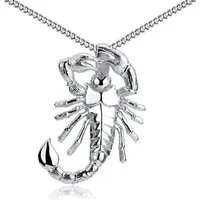Materia Kettenanhänger Herren Silber Skorpion Sternzeichen KA-370, 925 Sterling Silber, rhodiniert