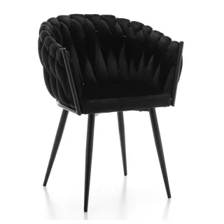 NEW Home Stuhl, Schwarz, Metall, 60x83x55 cm, Esszimmer, Stühle, Esszimmerstühle, Vierfußstühle
