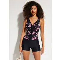 bonprix Badeanzug (1-St) mit kleinem Bein, mit Elasthan-Anteil, aus Polyamid