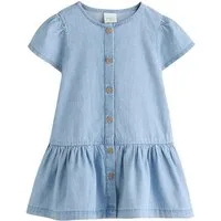 Next Blusenkleid Kurzärmeliges Baumwollkleid (1-tlg)