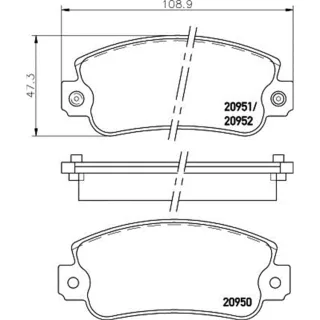 Hella Bremsbel?ge vorne Fiat Lancia Seat 8DB355007-121