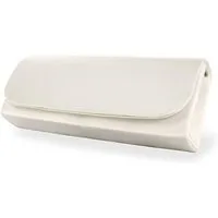 White Lady Clutch Adriana ivory Satin - einfärbbare Brauttasche