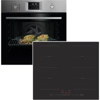 AEG Backofen-Set Pyrolyse Antifingerprint + PKM Induktionskochfeld 2 Flex-Zonen 60 cm, Pyrolyse-Selbstreinigung