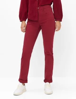 Brax Damen Five-Pocket-Hose Style MARY WINE RED, denim dunkelrot, Gr. 42K