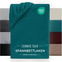 Carpe Sonno Spannbettlaken Cashmere Touch Winter Bettlaken 90x200 100x200 140x200 180x200 200x200, Fleece, Gummizug: rundum, (1 Stück), Warmes Spannbettlaken 90x200 Kuscheliges Spannbetttuch Petrol Blau