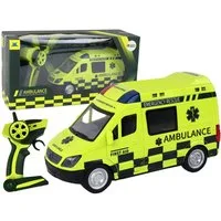 Wisam RC-Auto Ferngesteuerter gelber Krankenwagen mit Lichtern