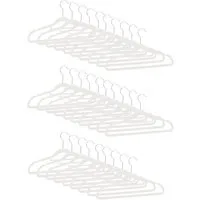relaxdays Kleiderbügel Samt Kleiderbügel Set, (30-tlg), weiß, 30er-Pack