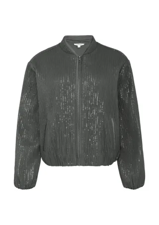 s.Oliver Red Label - Blouson mit Pailletten grau - Gr. - 38