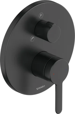 Duravit C.1 Einhebel-Wannenmischer Unterputz Schwarz Matt 170x77x170 mm - C15210012046 C15210012046